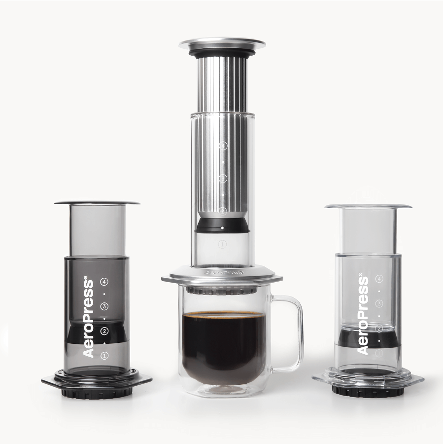 AeroPress Double Wall Glass Coffee Mug - 2 Pack - Everyday Coffee Drinkware for Convenient Serving