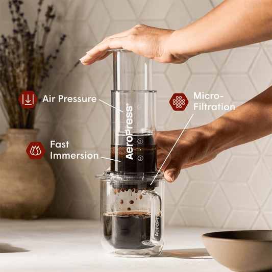 AeroPress Coffee Maker - Clear & Colors - Coffee Maker for Home, Office and Travel
