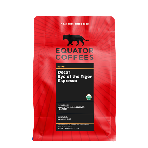 Decaf Eye Of The Tiger 12 oz - Roasted Coffee for AeroPress and Drip Brewing