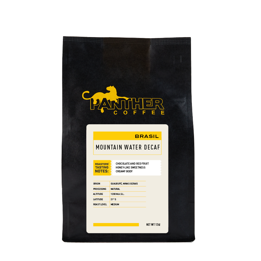 Decaf Mountain Water Brazil 12 oz - Roasted Coffee for AeroPress and Drip Brewing