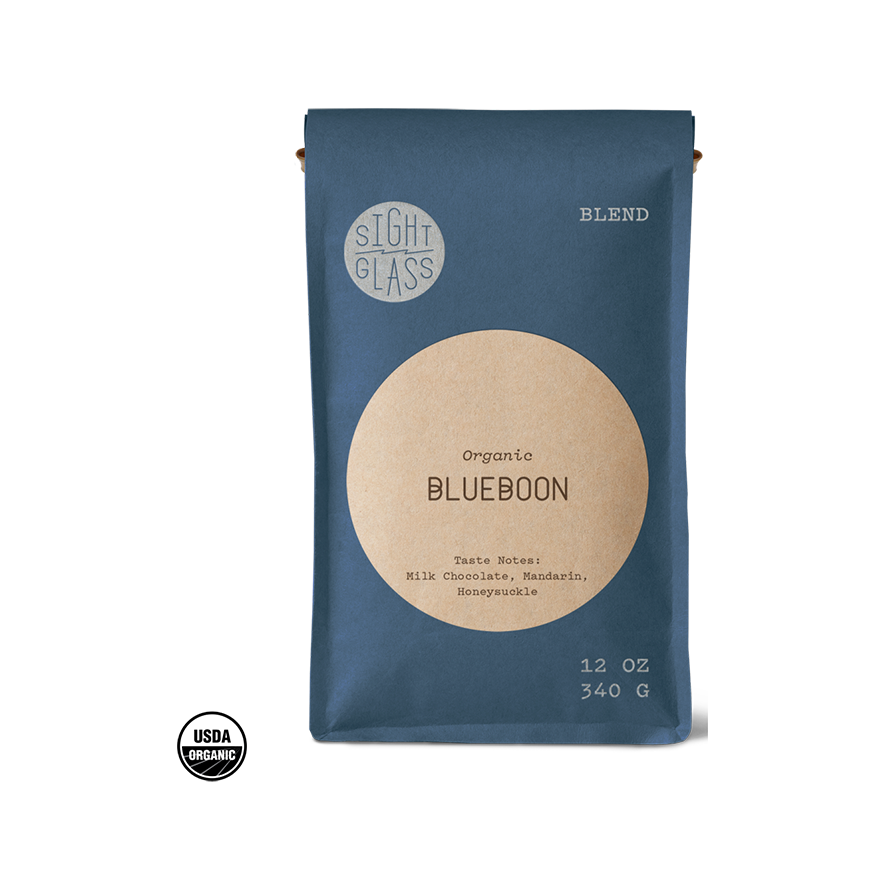 Organic Blueboon 12 oz - Roasted Coffee for AeroPress and Drip Brewing