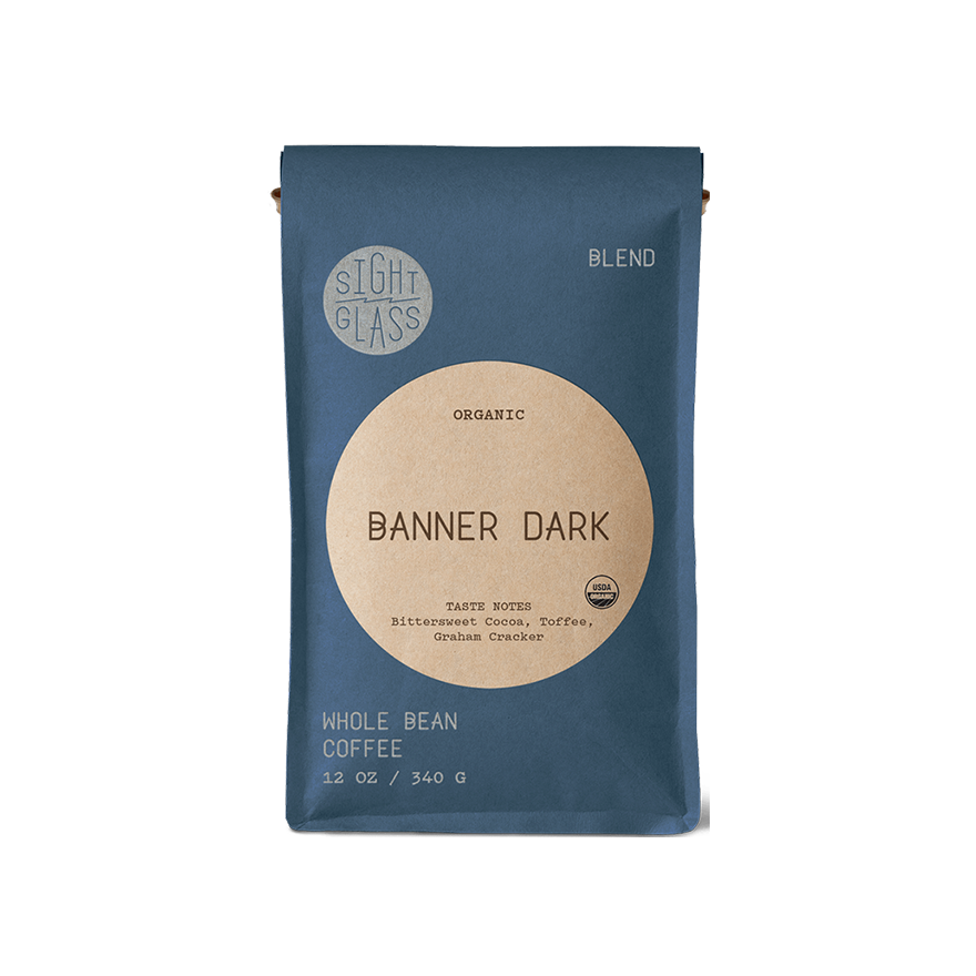 Organic Banner Dark 12 oz - Roasted Coffee for AeroPress and Drip Brewing