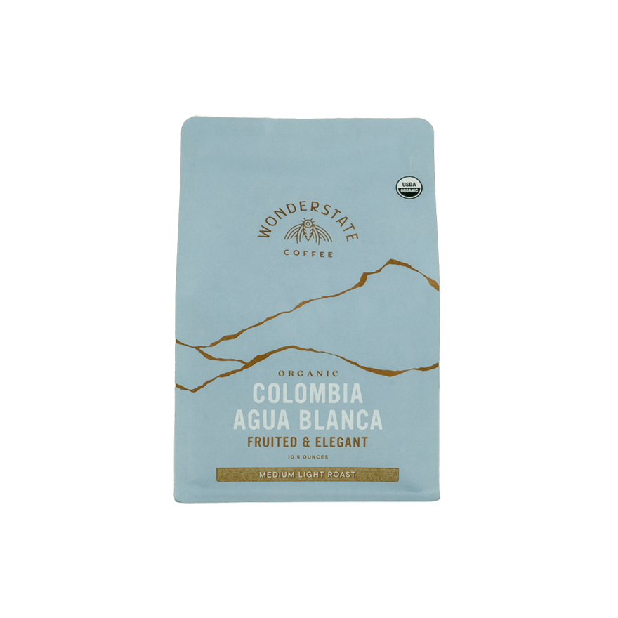Organic Colombia Agua Blanca 10.5 oz - Roasted Coffee for AeroPress and Drip Brewing