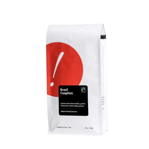Brazil Coopfam Certified Fairtrade 2 lb - Roasted Coffee for AeroPress and Drip Brewing