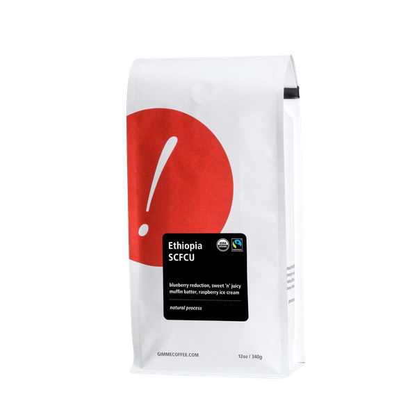 Ethiopia SCFCU Fairtrade Organic 12 oz - Roasted Coffee for AeroPress and Drip Brewing
