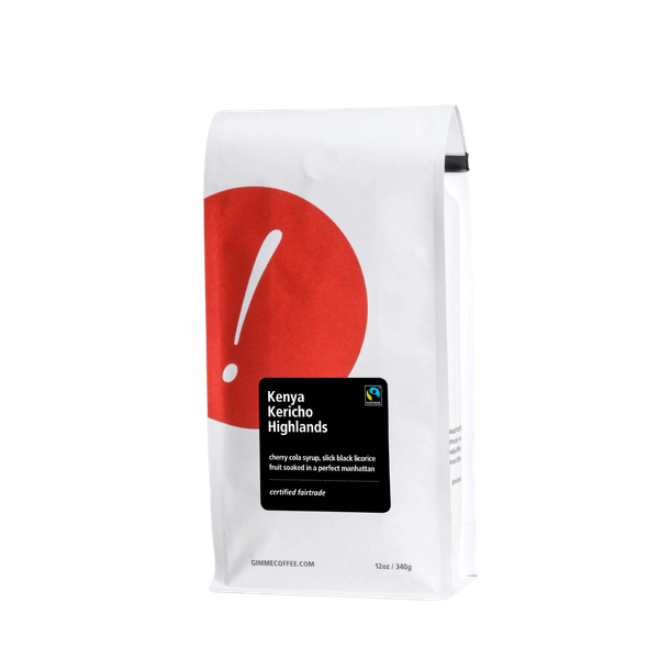 Kenya Kericho Highlands Fairtrade Dark Roast 12 oz - Roasted Coffee for AeroPress and Drip Brewing
