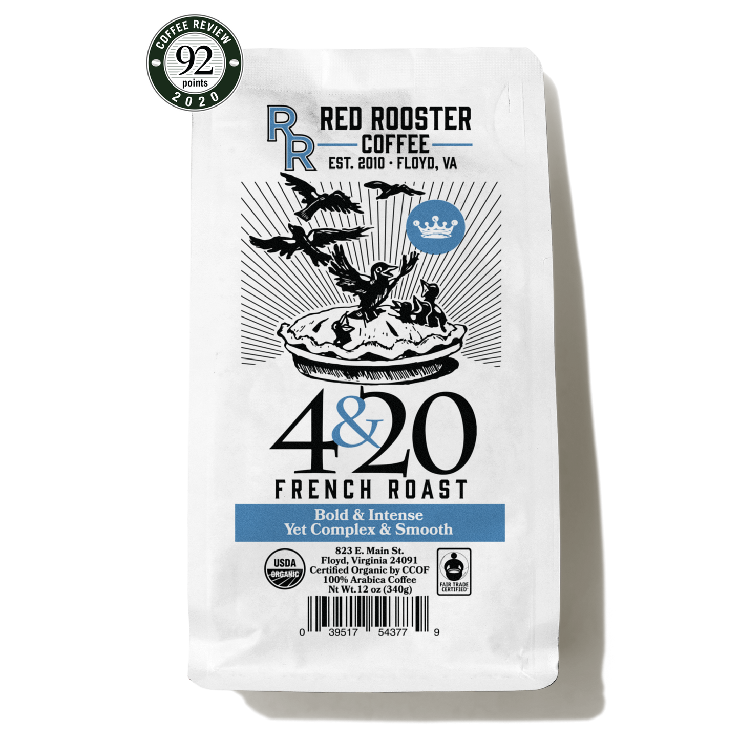 Organic 4&20 French Roast - Roasted Coffee for AeroPress and Drip Brewing