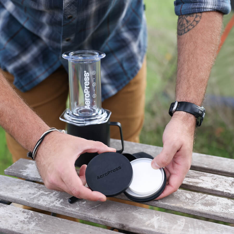 AeroPress Travel Filter Holder - Reusable Filter Design for Coffee Preparation