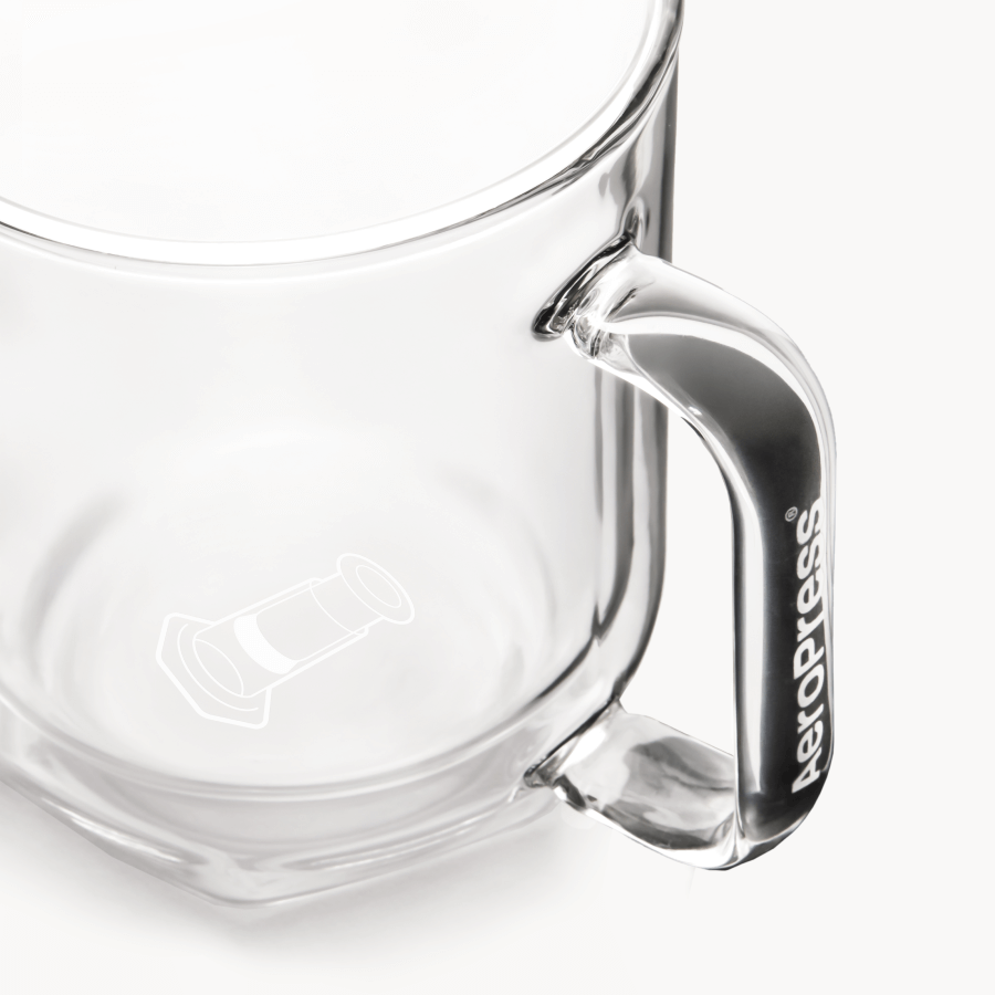AeroPress Double Wall Glass Coffee Mug - 2 Pack - Everyday Coffee Drinkware for Convenient Serving