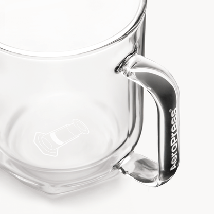 AeroPress Double Wall Glass Coffee Mug - 2 Pack - Everyday Coffee Drinkware for Convenient Serving