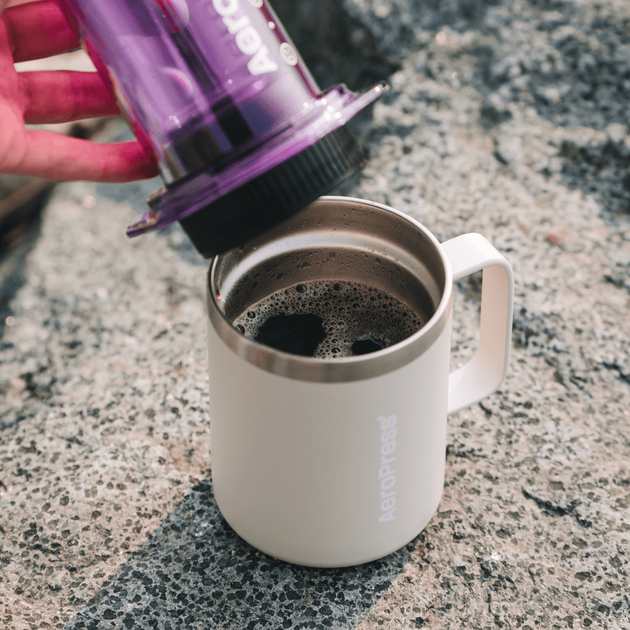 AeroPress Travel Coffee Mug - Stainless Steel - Everyday Coffee Drinkware for Convenient Serving