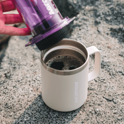 AeroPress Travel Coffee Mug - Stainless Steel - Everyday Coffee Drinkware for Convenient Serving