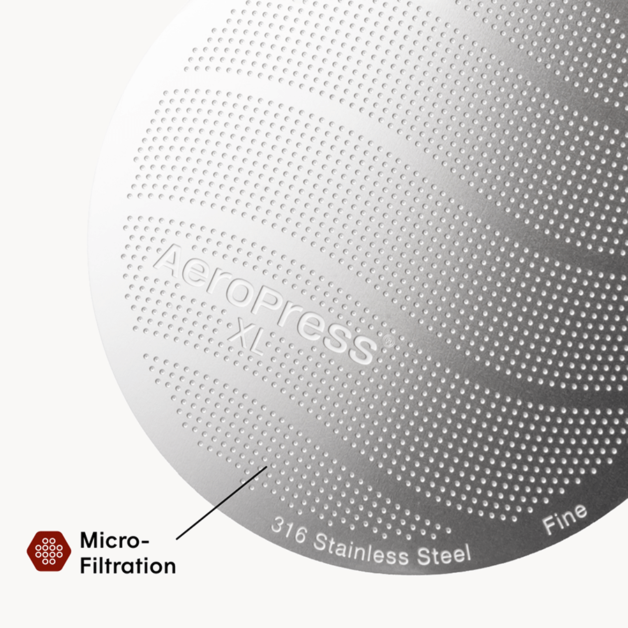 AeroPress Stainless Steel Filter - XL - Reusable Filter Design for Coffee Preparation