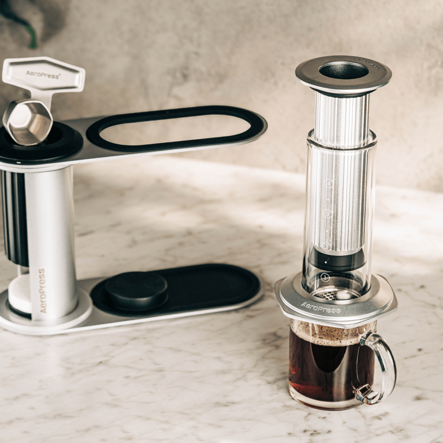 AeroPress Organizer Stand - Stainless Steel - Brewing Tool Holder for Daily Coffee Routines