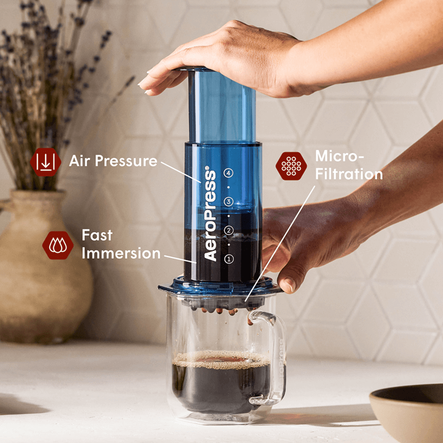AeroPress Coffee Maker - Clear & Colors - Coffee Maker for Home, Office and Travel