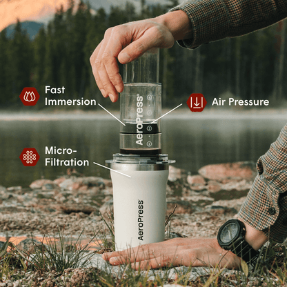 AeroPress Coffee Maker - Go Plus - Coffee Maker for Home, Office and Travel
