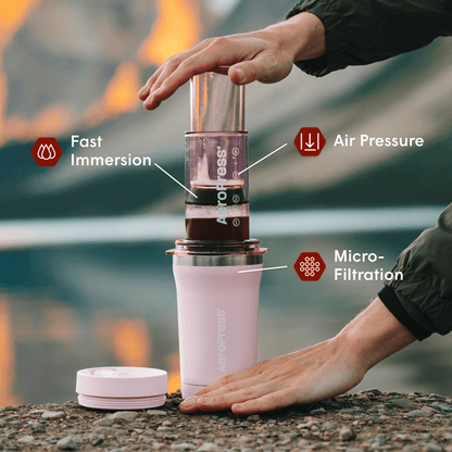 AeroPress Coffee Maker - Go Plus - Coffee Maker for Home, Office and Travel