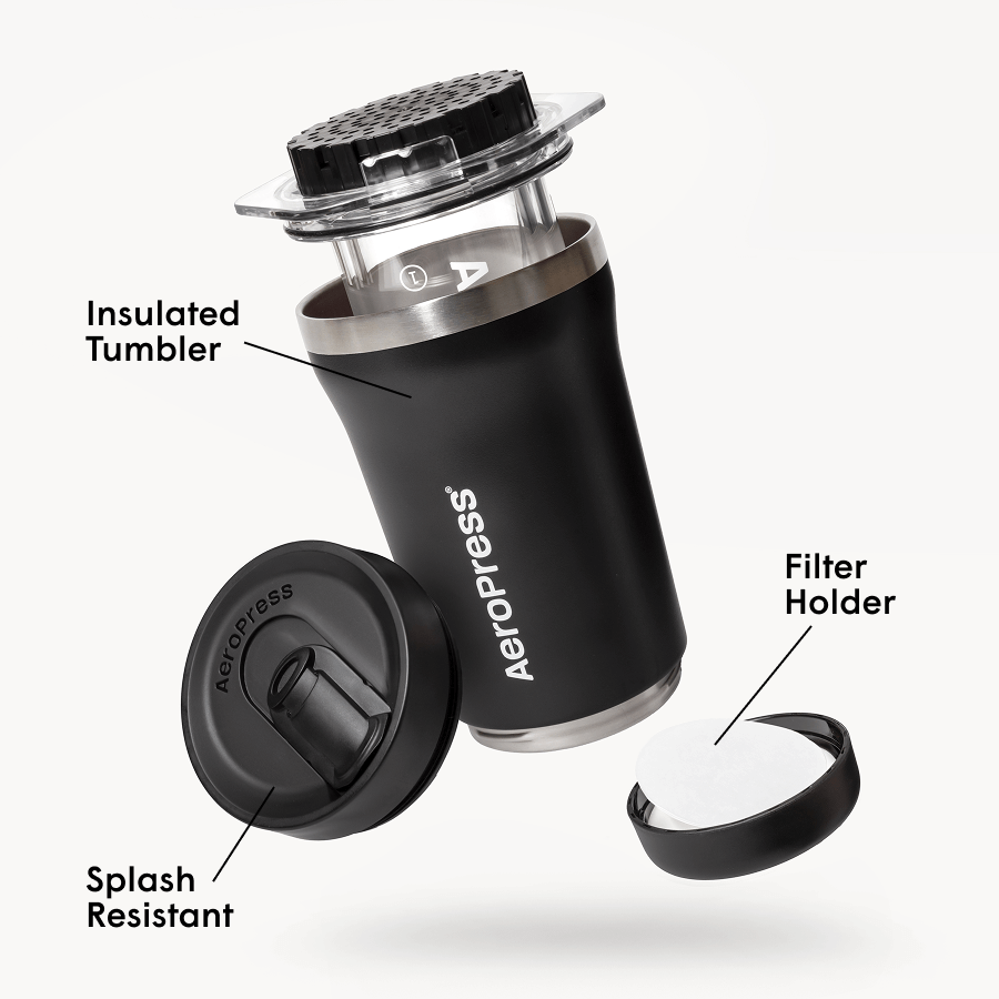 AeroPress Coffee Maker - Go Plus - Coffee Maker for Home, Office and Travel