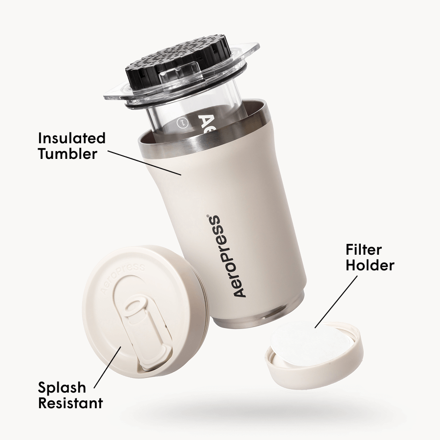 AeroPress Coffee Maker - Go Plus - Coffee Maker for Home, Office and Travel