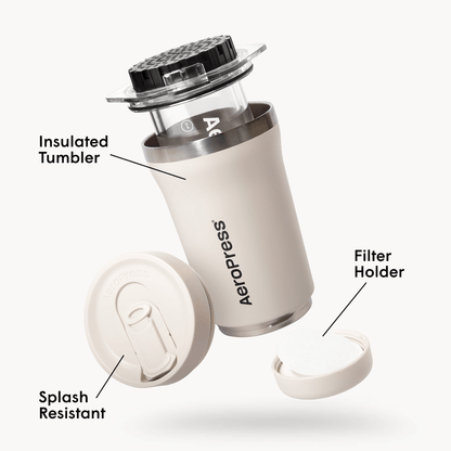 AeroPress Coffee Maker - Go Plus - Coffee Maker for Home, Office and Travel