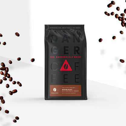 Medium Roast Whole Bean Remineralized Coffee - Roasted Coffee for AeroPress and Drip Brewing