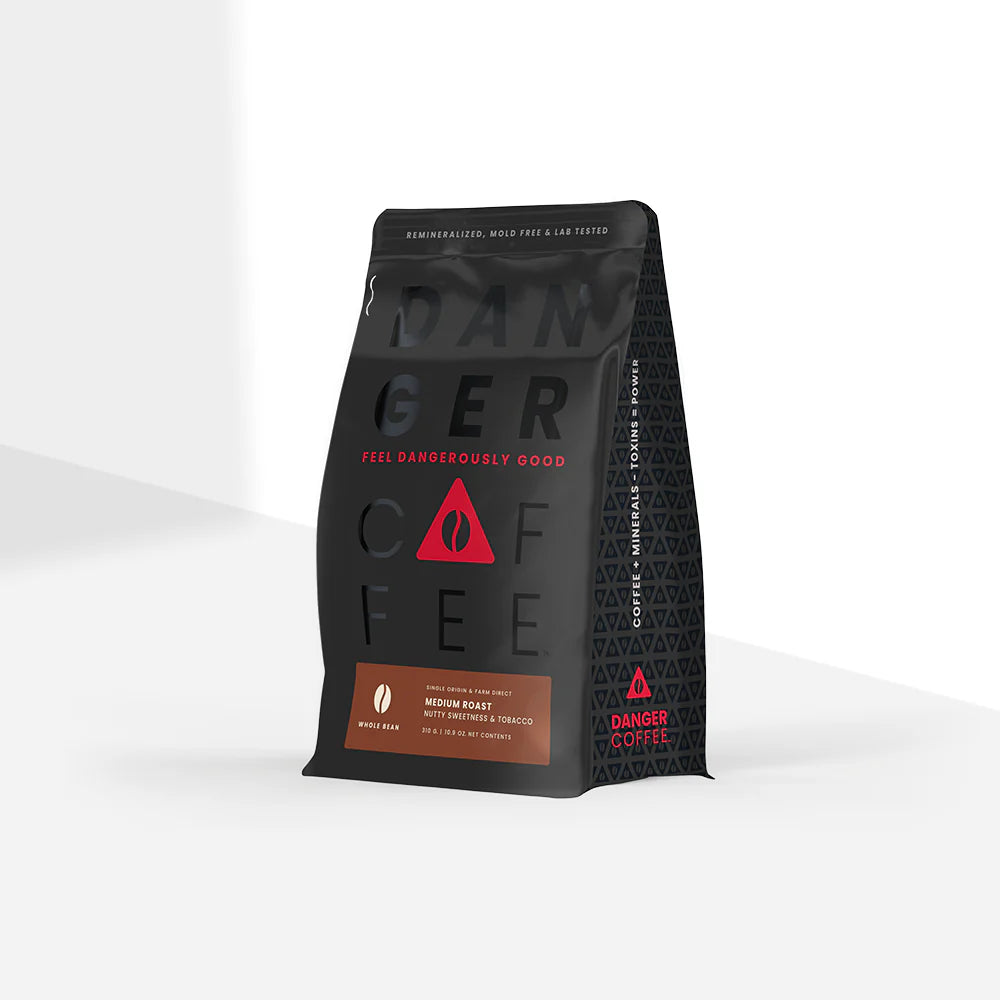Medium Roast Whole Bean Remineralized Coffee - Roasted Coffee for AeroPress and Drip Brewing