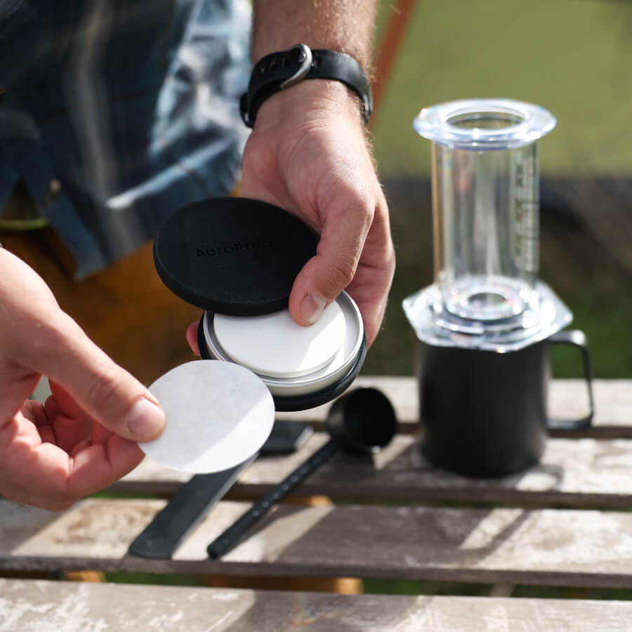 AeroPress Travel Filter Holder - Reusable Filter Design for Coffee Preparation