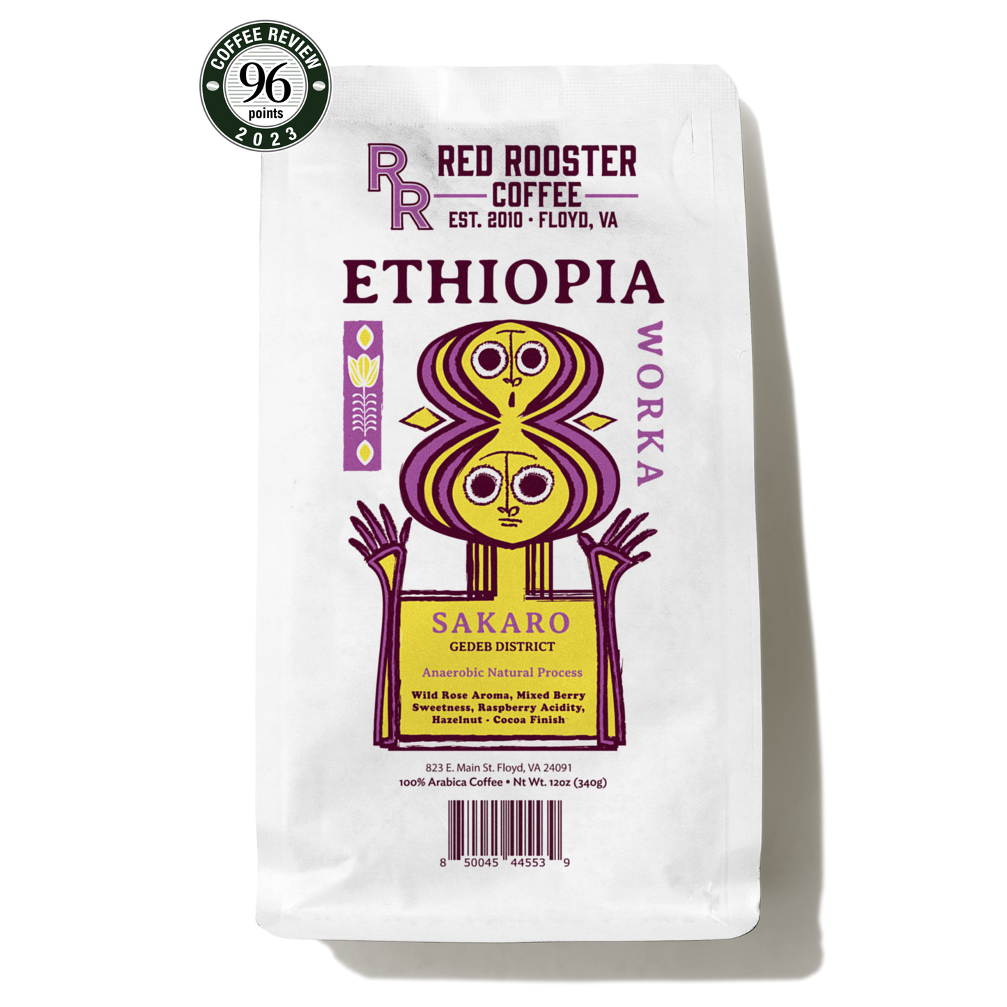 Ethiopia Worka Sakaro Anaerobic Natural - Roasted Coffee for AeroPress and Drip Brewing