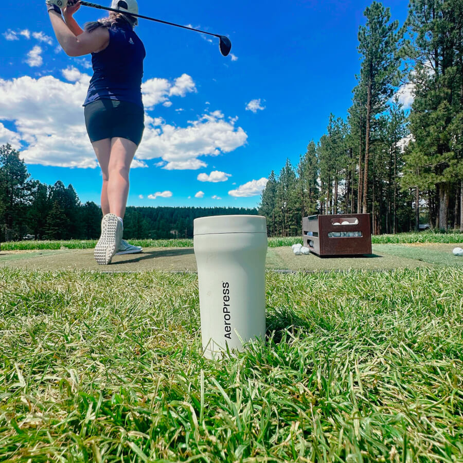 AeroPress Travel Coffee Tumbler - Stainless Steel - Everyday Coffee Drinkware for Convenient Serving
