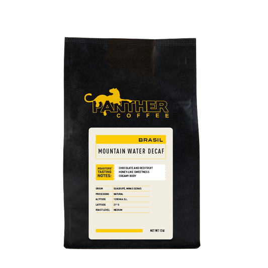 Decaf Mountain Water Brazil 12 oz - Roasted Coffee for AeroPress and Drip Brewing