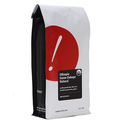 Ethiopia Dame Dabaye Natural (Organic) 12 oz - Roasted Coffee for AeroPress and Drip Brewing