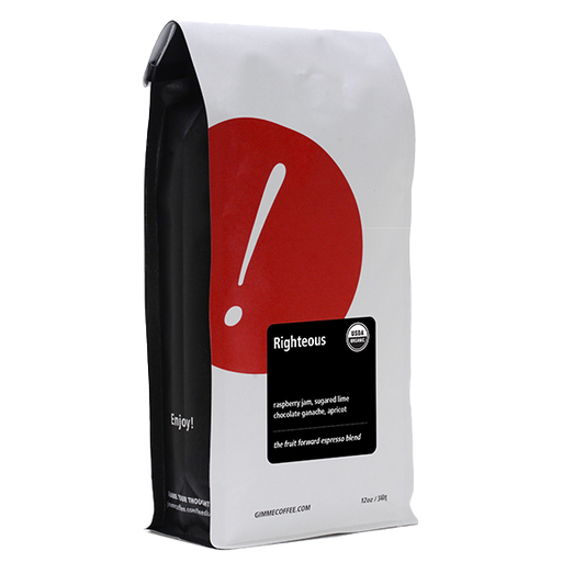 Righteous (Organic) 12 oz - Roasted Coffee for AeroPress and Drip Brewing
