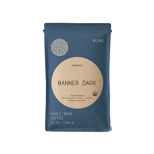 Organic Banner Dark 12 oz - Roasted Coffee for AeroPress and Drip Brewing
