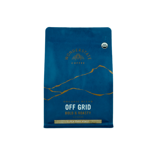 Organic Off Grid Super Dark Roast 1.5 lb - Roasted Coffee for AeroPress and Drip Brewing