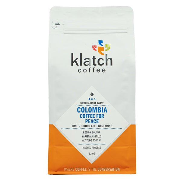 Colombia Coffee for Peace 12 oz - Roasted Coffee for AeroPress and Drip Brewing