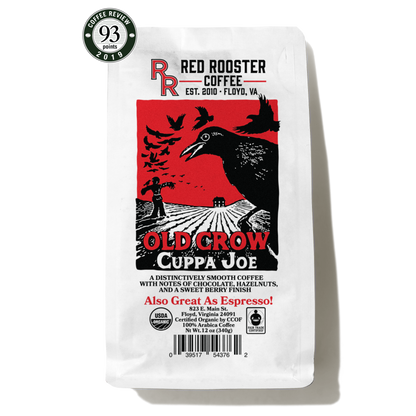 Organic Old Crow Cuppa Joe - Roasted Coffee for AeroPress and Drip Brewing