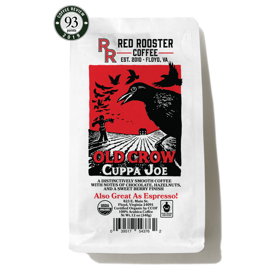 Organic Old Crow Cuppa Joe - Roasted Coffee for AeroPress and Drip Brewing