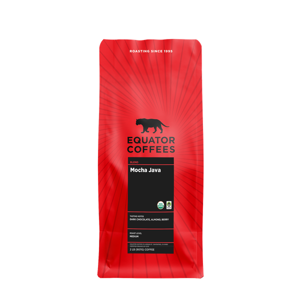 Mocha Java Fair Trade Organic 2 lb - Roasted Coffee for AeroPress and Drip Brewing