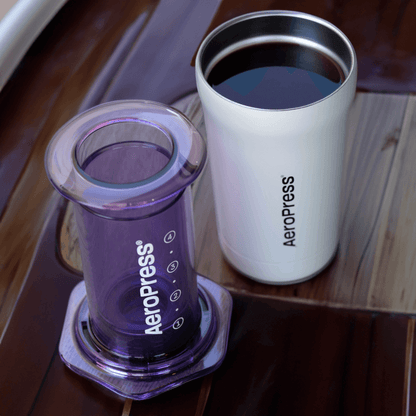 AeroPress Travel Coffee Tumbler - Stainless Steel - Everyday Coffee Drinkware for Convenient Serving