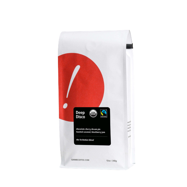 Deep Disco Fairtrade Organic 12 oz - Roasted Coffee for AeroPress and Drip Brewing