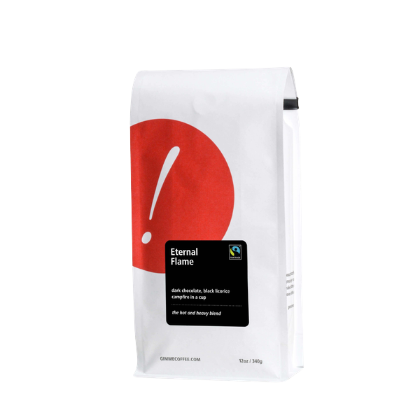 Eternal Flame Fairtrade Dark Roast 2 lb - Roasted Coffee for AeroPress and Drip Brewing