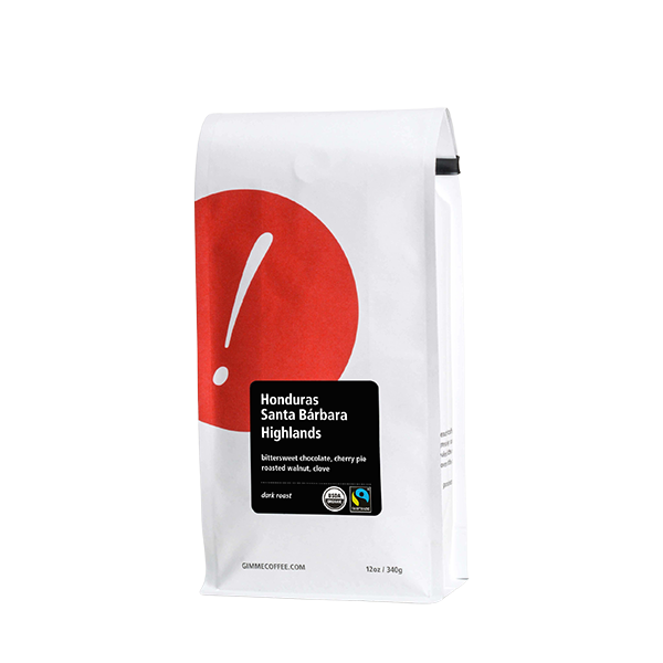 Honduras Santa Barbara Highlands Dark Org FT 12 oz - Roasted Coffee for AeroPress and Drip Brewing