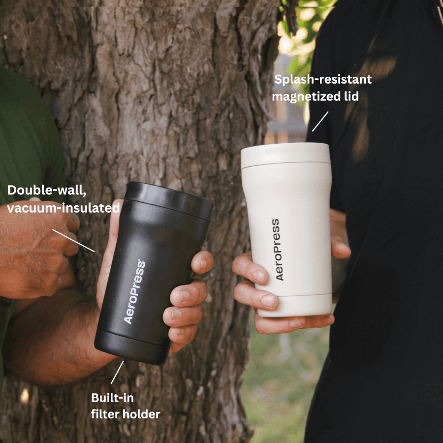 AeroPress Travel Coffee Tumbler - Stainless Steel - Everyday Coffee Drinkware for Convenient Serving